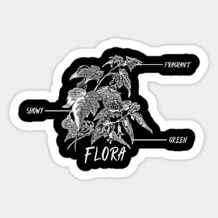 Flora Flower Bloom Vintage Established Retro Sticker